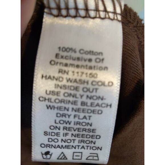 Quacker Factory Cardigan Over Tank Brown Sequined 1 Pc. Looks Like 2 Sz 3X - Picture 10 of 10